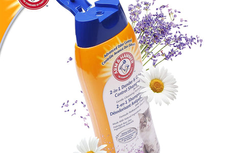 2-In-1 Deodorizing & Dander Reducing Shampoo for Catscat Dander Remover for Cat Dander and Cat Odorsbaking Soda Moisturizes and Deodorizes, Lavender Chamomile Scent 20 Fl Oz`