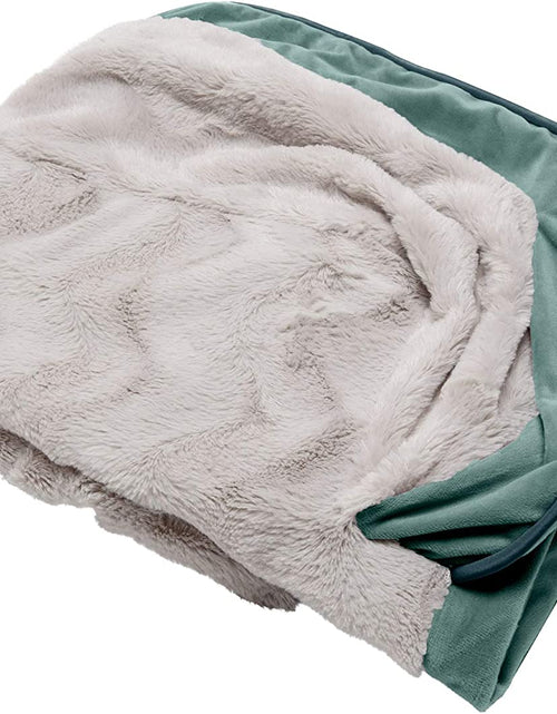 Load image into Gallery viewer, Replacement Pet Bed Cover - Plush Velvet Waves Perfect Comfort Sofa Washable Dog Bed Cover, Celadon Green, Jumbo plus (Xx-Large)
