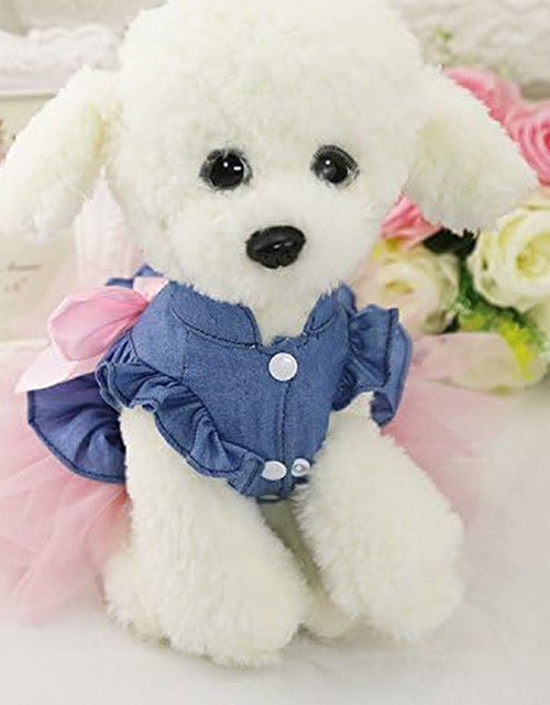 Load image into Gallery viewer, Dog Dress 3PCS Lace Doggie Dresses Floral Pink Tutu Dress for Medium Small Dogs Princess Pets Party Clothes
