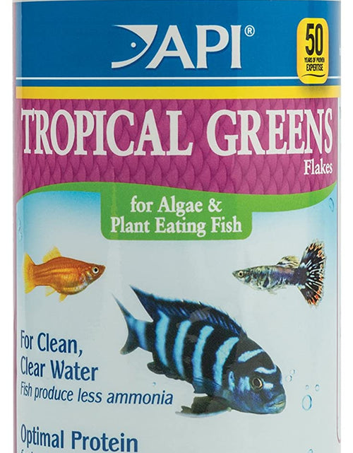 Load image into Gallery viewer, TROPICAL GREENS FLAKES Tropical Fish Greens Flakes Fish Food 2.1-Ounce Container
