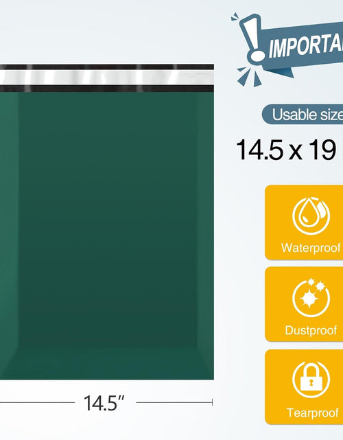 Load image into Gallery viewer, Poly Mailers 14.5X19 Inch 100Pcs Shipping Bags Ultramarine Green Shipping Envelopes Self Seal Mailers Bags Waterproof and Tear-Proof Packaging Bags
