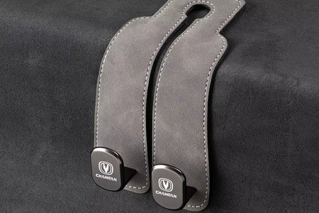 Luxury Suede Double Hook Organizer – Premium Rear Seat Backrest Hook for Changan CS Series & Eado