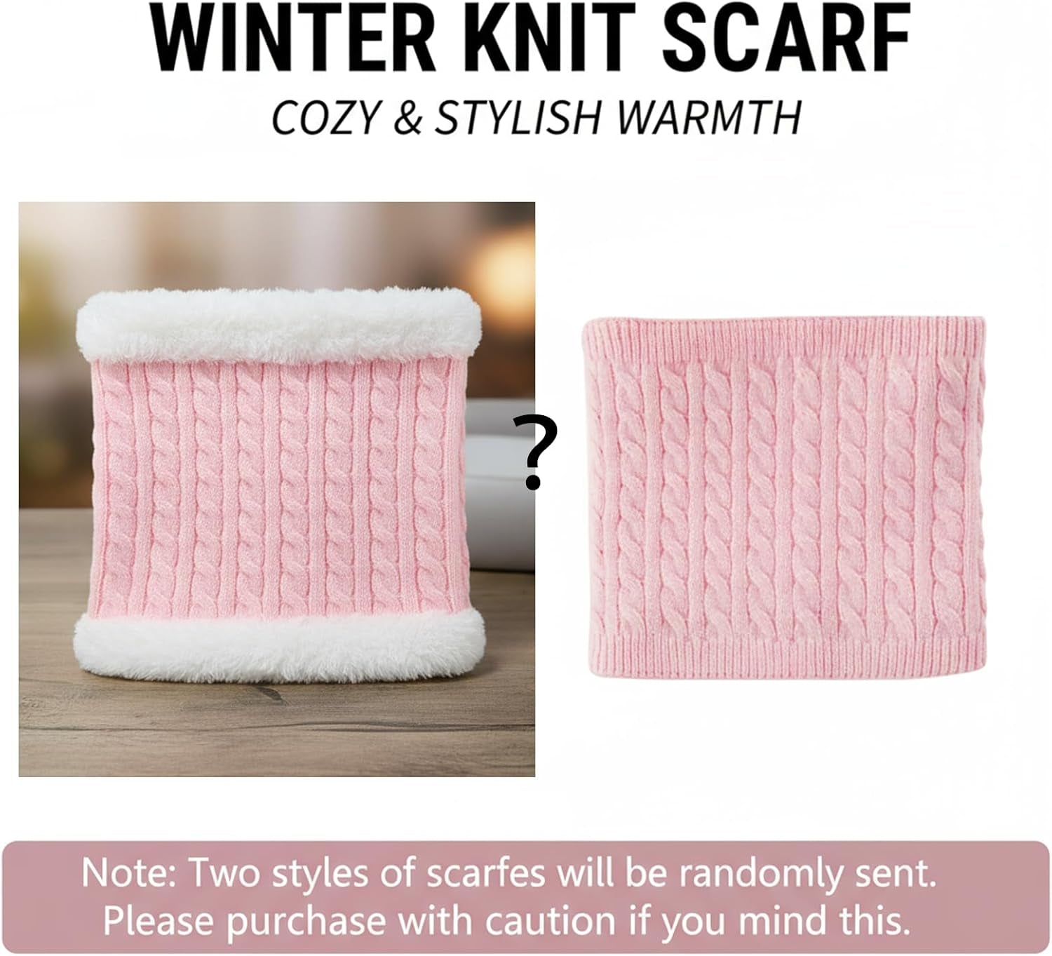 3Pcs Winter Women Beanie Hat Scarf and Touch Screen Gloves Sets Girls Classic Knit Warm Chunky Fleece Lined Cable Cap